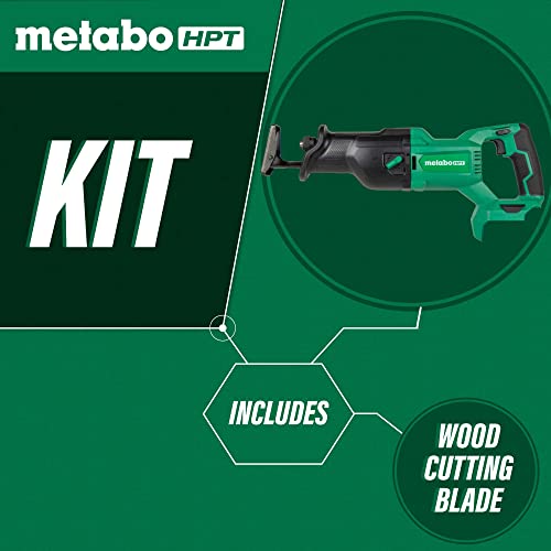 Metabo Hpt 18V Multivolt™ Cordless Reciprocating Saw | Tool Only - No Battery | Counter-Balance Housing Reduces Vibration | Orbital Mode | Cr18Dbq4 #TOP1