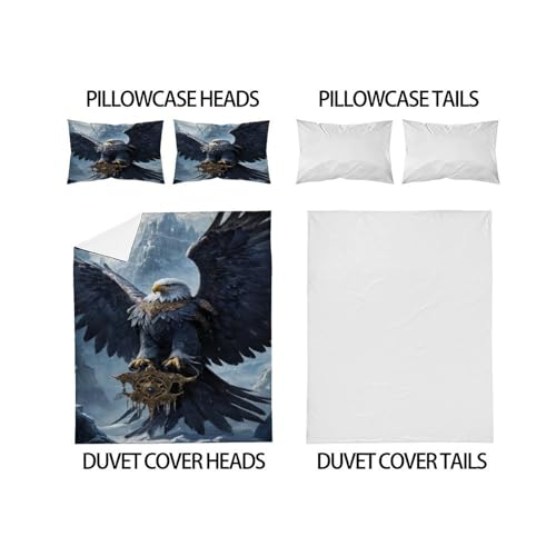 Linge de lit King animaux de la forêt motif 3D haute définition - 4