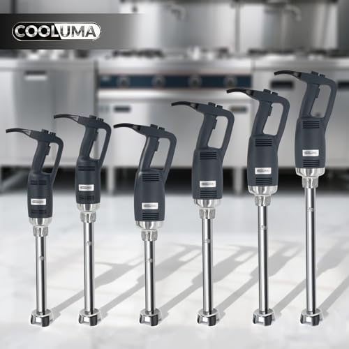 COOLUMA Commercial Immersion Blender, 500W Heavy Huty Hand Blender With 16 Inch Removable Shaft, 6,000-20,000 RPM Variable Speed, Industrial Hand Mixer For Pro Restaurant Kitchen.