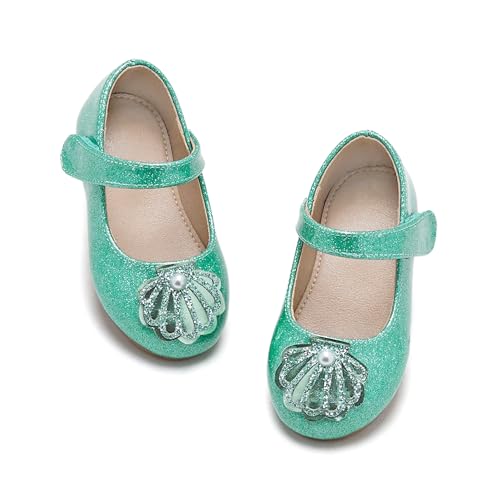 Sparkly Glitter Princess Shoes - Mary Jane Flats for Toddler Girls Fancy Wedding