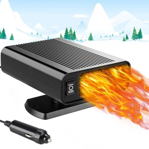 Car Heater - Portable Car Heater 12V and Defroster, 2 in1 Fast Heating and Cooling Heaters That Plugs into Cigarette Lighter, Fast Heating Defroster Defogger Demister for Cars