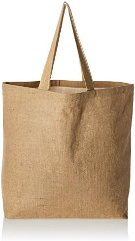 Party Spin Eco-Friendly Burlap Jute Tote Beach Shopping Bag Natural Color (24" x 19" x 6")