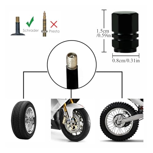 Tapones universales para válvula de rueda de neumático de coche, moto o bicicleta, color azul miniatura 4