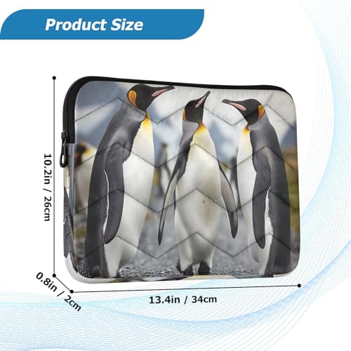 Funda para portátil 13-14 pulgadas impermeable con diseño de pingüinos miniatura 3