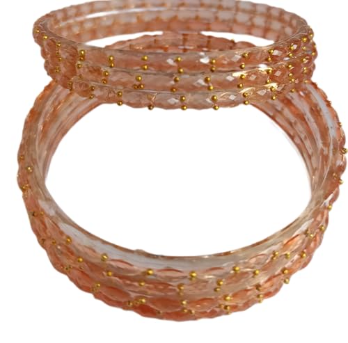 Image of JPS Plain and Glossy Finished Raindrop Glass Bangles Set for Women & Girls | Traditional Ethnic Chudi for Wedding, Party & Regular- Set of 12 Pcs of One Colour | Wedding Special