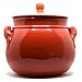 Colì, Casserole bombée en Terre Cuite avec Couvercle, Casserole Artisanale, Rouge, diamètre 20 cm