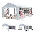 GARTOO 13' x 20' Party Tent & Carport - Heavy Duty Outdoor Wedding Canopy Gazebo with 4 Sand Bags, Event Shelter Canopy for Outdoor Event, Wedding, Birthday Party
