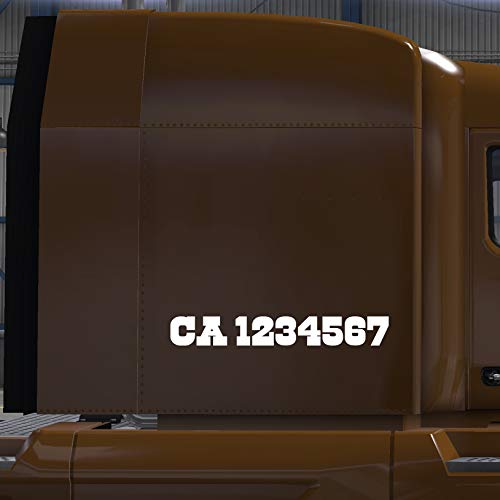 CA Registration Number Sticker for CHP Compliance