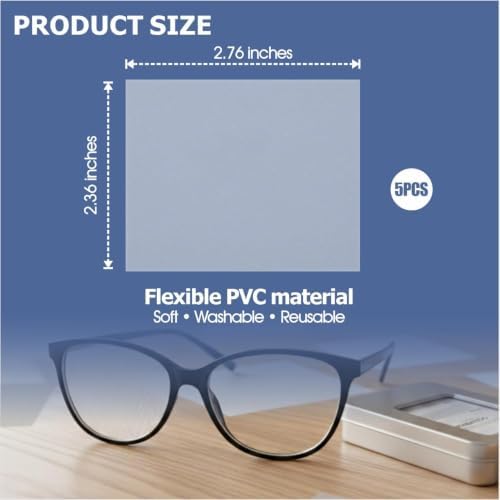 5 Pack Translucent Frosted Eye Patch for Glasses, Reusable Vision Patches for Lazy Eye, Amblyopia, Strabismus, Recovery Support - 1