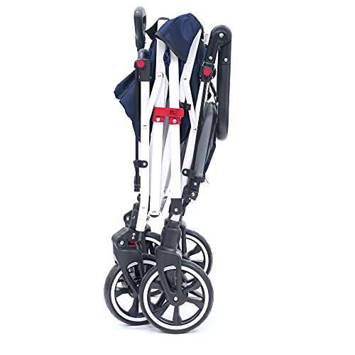 Creative Outdoor Push Pull Collapsible Folding Wagon Stroller Cart For Kids | Titanium Series Plus | Beach Park Garden & Tailgate (Solid Navy Blue) #TOP7