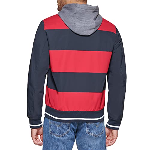 Tommy Hilfiger Men's Fashion Bomber with Attached Jersey Hood4