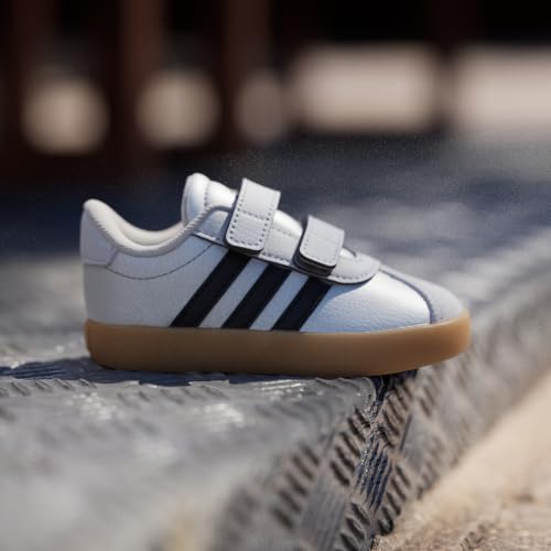 Image of adidas Boys Vl Court 3.0 Slip On Sneakers Shoes Casual - Pink, White