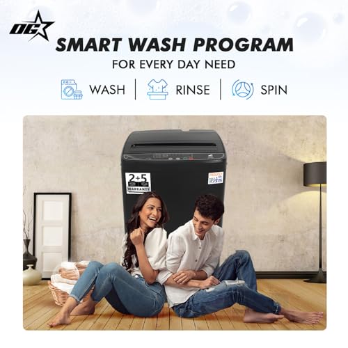 Image of OG Star Smart Choice 7.5 Kg Fully Automatic Top Load Washing Machine | 840 RPM Motor | Multiple Wash Modes | Air Dry | Diamond Drum | Smart Water Level | Powerful Performance