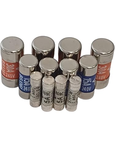 BS1361 CONSUMER UNIT FUSE CARRIER FUSES MIXED PACK 5 AMP, 15 AMP, 30 AMP PACK OF (12)