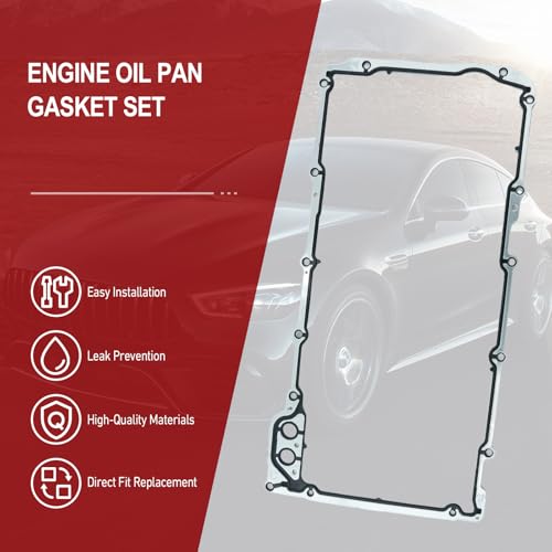 Image of Engine Oil Pan Gasket Set for Chevy Silverado Suburban Tahoe Trailblazer GMC Sierra Yukon Cadillac Escalade 4.8L 5.3L 6.0L 6.2L Replaces OE OS30693R 12612350