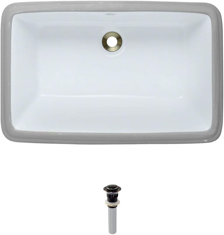 MR Direct U1812WPUDABR Antique Bronze Undermount Porcelain Bathroom