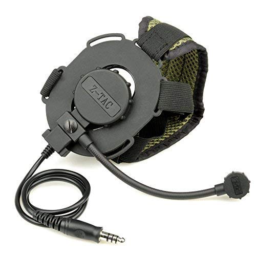【ZTAC】 Z-Tactical zBowm EVOIII Auriculares de un oído z Tactical Auriculares Micrófono Auriculares Militares Tacticos de una Oreja Izquierda/Derecha Conmutación Auriculares Tácticos BK Cover