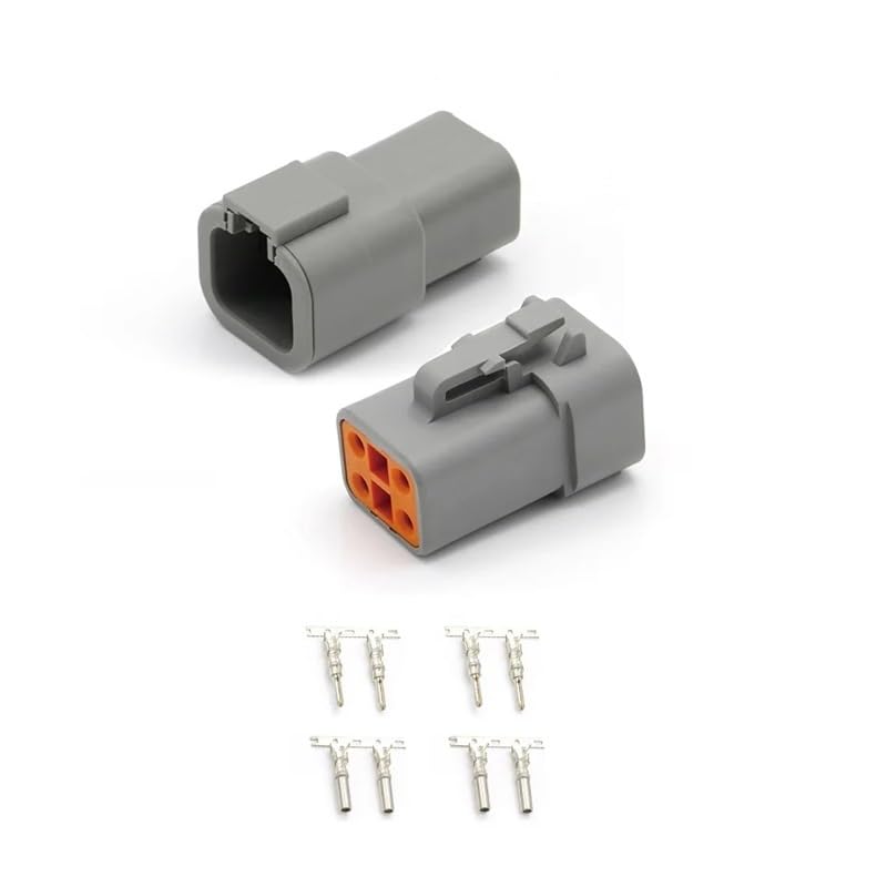 DTP06-2S Type Automotive Waterproof Connector high Current Heavy Truck Wiring Harness Male and Female Plug DTP04-2P(4p Whole Sets,100 Sets)