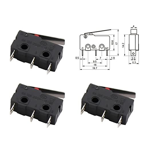 Micro-interrupteurs KW12 de fin de course 3 broches 5A pour imprimante 3D x10