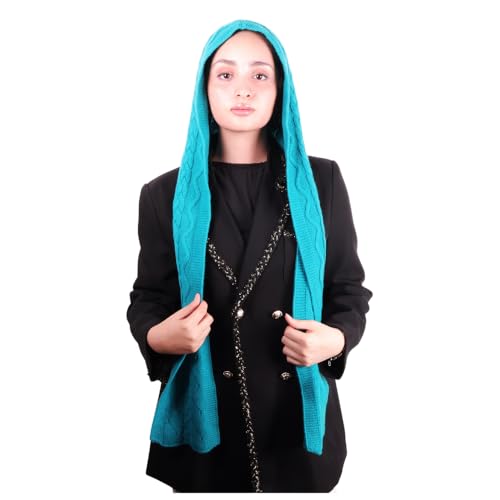 100% Merino Wool Mu Lan Merino Hoodie | Versatile Cap Beanie Hat Scarf Shawl Turban | Instant Pull on Shoulder Wrap2