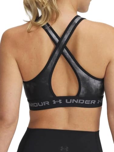 Image of Women's Armour Mid Crossback Printed Sports Bra