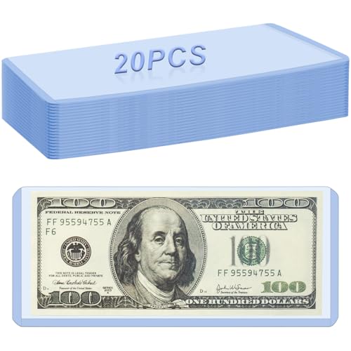 20 Pack Dollar Bill Sleeves - 6.8