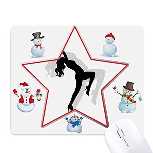 Tapis de souris bonhomme de neige étoile pour éviter la fatigue du poignet