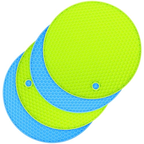 EXCEART 4個 シリコン製ジャーオープナーグリッパーパッド 滑り止め付き耐熱キッチンコースター 弱い力でも簡単開封 ボトル蓋開け補助器具