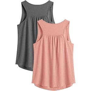 PINSPARK Workout Tank Tops for Women Racerback Loose Fit Yoga Top Sleeveless Gym Shirt Running Athletic Tanks Pack S-3XL