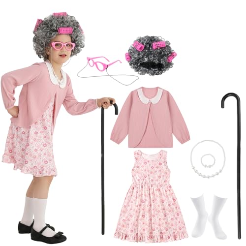 Disfraz de Vieja para Niñas 8-10 Años