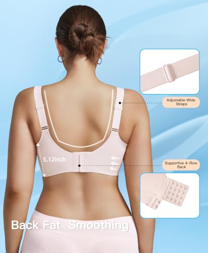 Image of Minimizer Bras for Women Full Coverage Wireless Plus Size Seamless Bralette Removable Pads Comfort 32A-42DD