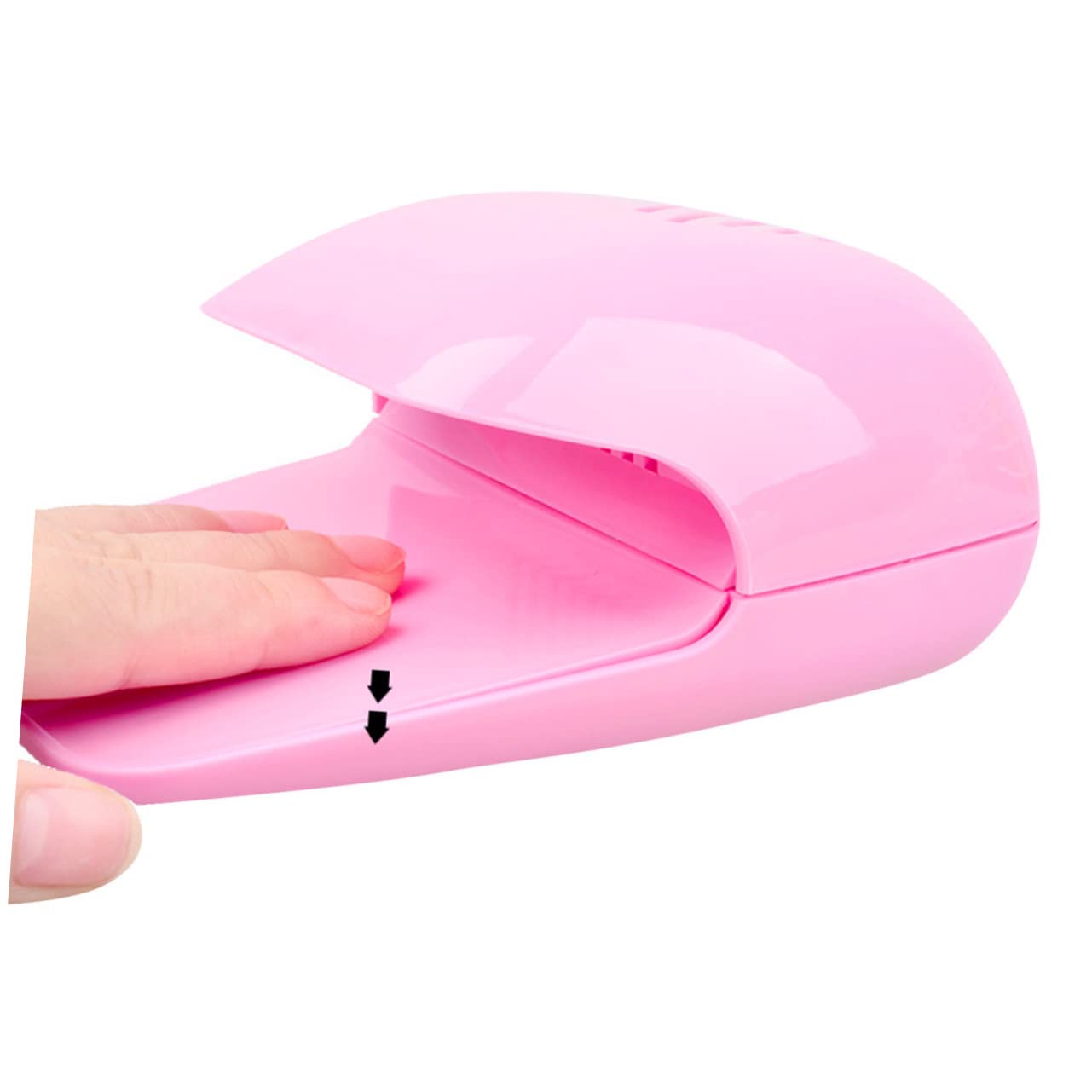 ARTSEWPLY Salon Nail Dryer Blower Fan Mini Nail Fan Nail Blower Tool Automatic Touch Type Pink Plastic Nail Dryer for Salon Use