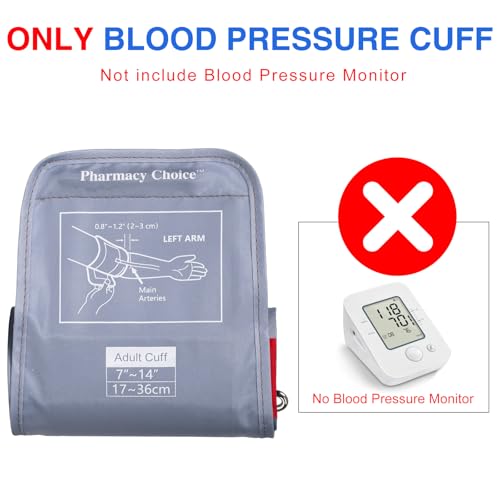 Image of Medium Blood Pressure Cuff, Adult Cuff, Compatible with Most Monitors, ARM Blood Pressure Replacement Cuff with 8 Connectors 7 inch-14 inch(17-36cm )