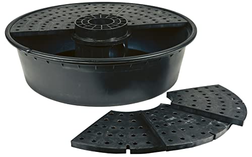 Image of Little Giant DFB36 36-Inch Disappearing Water Fountain Basin, Supports Up to 2,000 lbs., Black, 566517