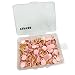 VAPKER 200 PCS Thumb Tacks Candy Pink Color Plastic Round Head Thumbtacks