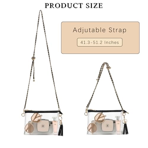 YGR Womens Clear Bag for Stadium Events Small Crossbody Purse for Concert, Party Sports Events Stadium Approved3