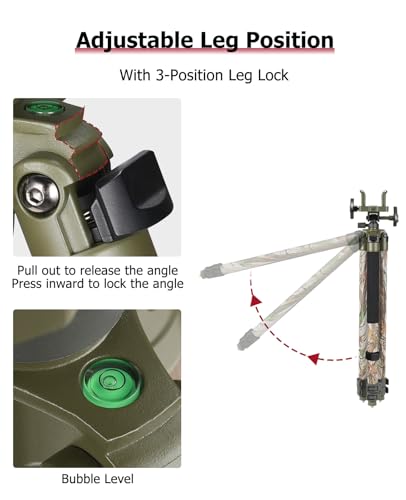 Trakiom Clamping Tripod Rest Camo Tripod Stand Sturdy for Outdoors - image 5