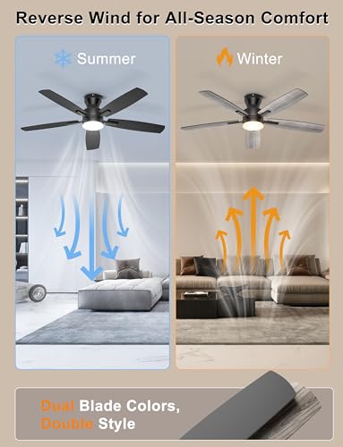 Amazon – Ohniyou 52" Low-Profile Smart Ceiling Fan w/ Light - $41.24– - image 6