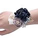 Afrsmw Corsage da Polso Matrimonio Damigelle Polso Corpetto Blu Navy