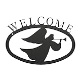 Dorf Schmiedeeisen WEL-5-S Kleine Welcome-Plaque - Kuh