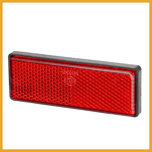 Image of 6 Pcs Rectangular Stick-on Safety Spoke Reflective Self Adhesive Reflector for Gate Posts Cars Trailer Motorcycle Bicycle Bike 87mm Length Red Replacement