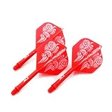 CUESOUL ROST Integrierte Dartpfeile Schäfte und Darts Flights Standardform, 3er Set Unique Designed Pattern (CSAK-52XFY)