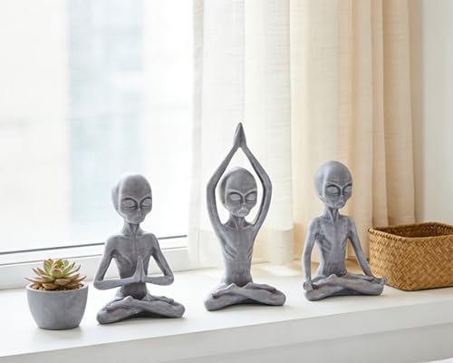 Figuras decorativas Yoga Alien set de 3 poses miniatura 2