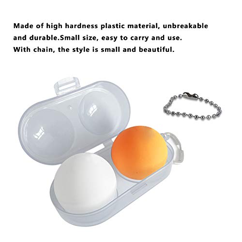 Caixa de armazenamento de tênis de mesa de plástico de alta dureza 5 peças, recipiente de tênis de m