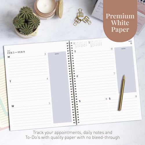 Riley's Planner 2024-2025 Academic Year, 18-Month Vertical Weekly Planner - Elegant Weekly & Monthly Agenda Planner, Robust Cover, Notes Pages, Twin-Wire Binding (8.5 x 11 inch, Blue)