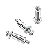 15pcs M4 M5 M6 M8 Rivet Lock Nuts with Screw Fixed License Plate for Car Screw Iron Skin Screw Jack Nuts Hollow Wall (Color : Silver, Size : 15pcs M6)