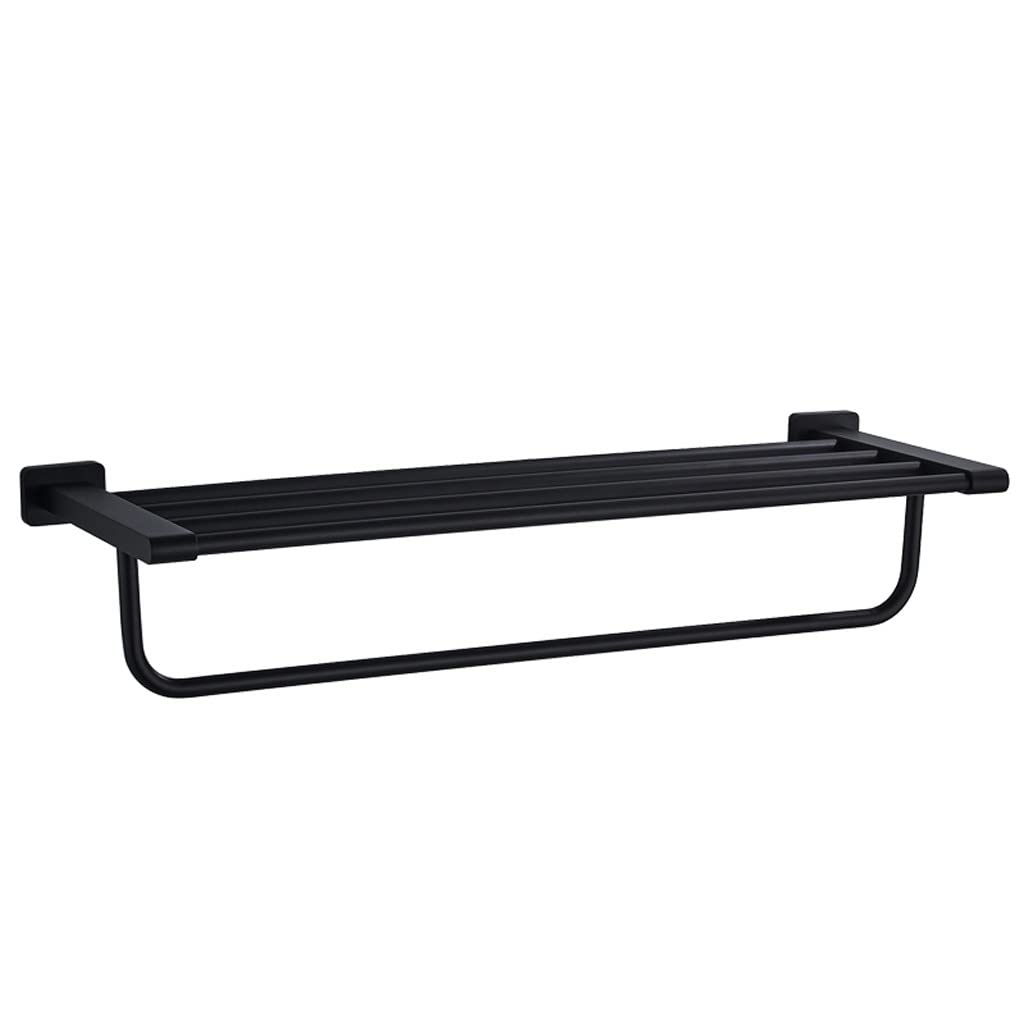 Porte-serviettes salle de bain noire 60cm en cuivre antirouille
