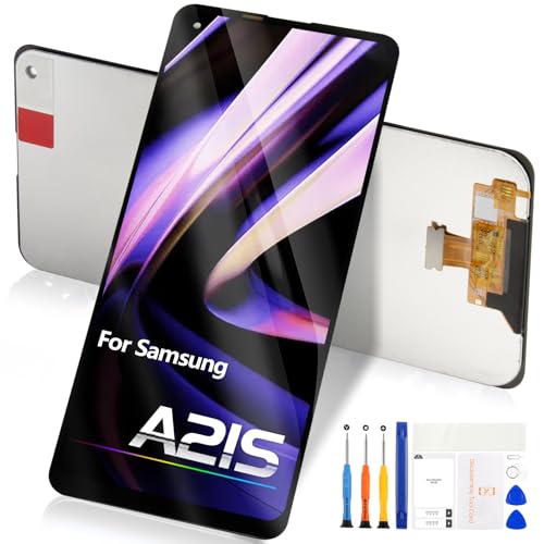QUALITÀ ECCEZIONALE -- A confronto con altri schermi, il nostro touchscreen di ricambio per display Samsung A21s lcd è in grado di offrirti un'esperienza eccellente. Lo specifico si distingue per colori unici, elevata luminosità, saturazione intensa e risoluzione. Inoltre, il touchscreen per lo LCD del per schermo Samsung Galaxy A21s lcd display è capace di riprodurre immagini e video di altissima qualità grazie al suo elevato rapporto di contrasto.