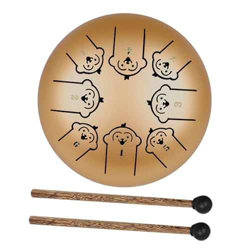 ULDIGI Steel Tongue Drum Mallet 5.5 Inch Educational Percussion Drum Decorative for Meditation Music
