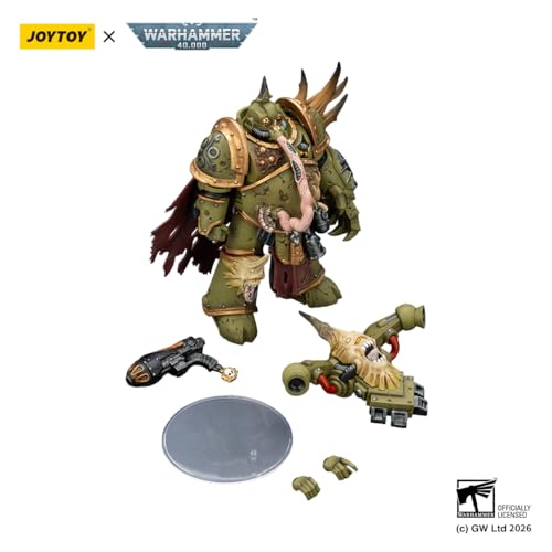 Image of JOYTOY Warhammer 40k Death Guard Plague Marine Champion Action Figure